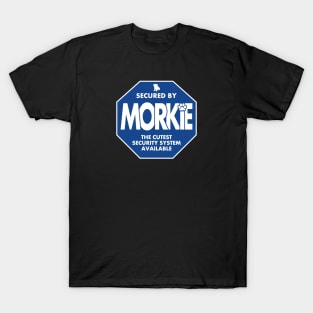 Morkie Security Service - Blue T-Shirt